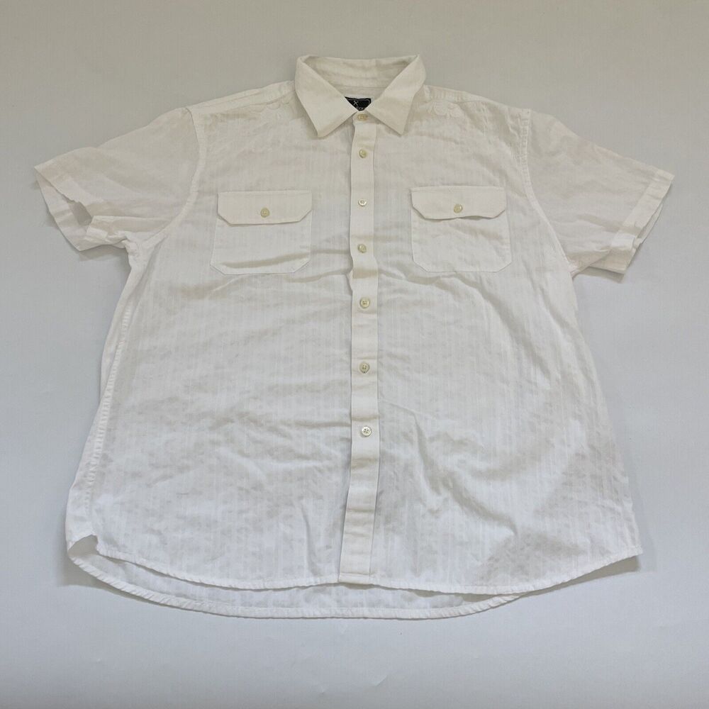 Marc Ecko Shirt Mens XL Embroidered Cut And‎ Sew Y2K Western Rodeo Cowboy